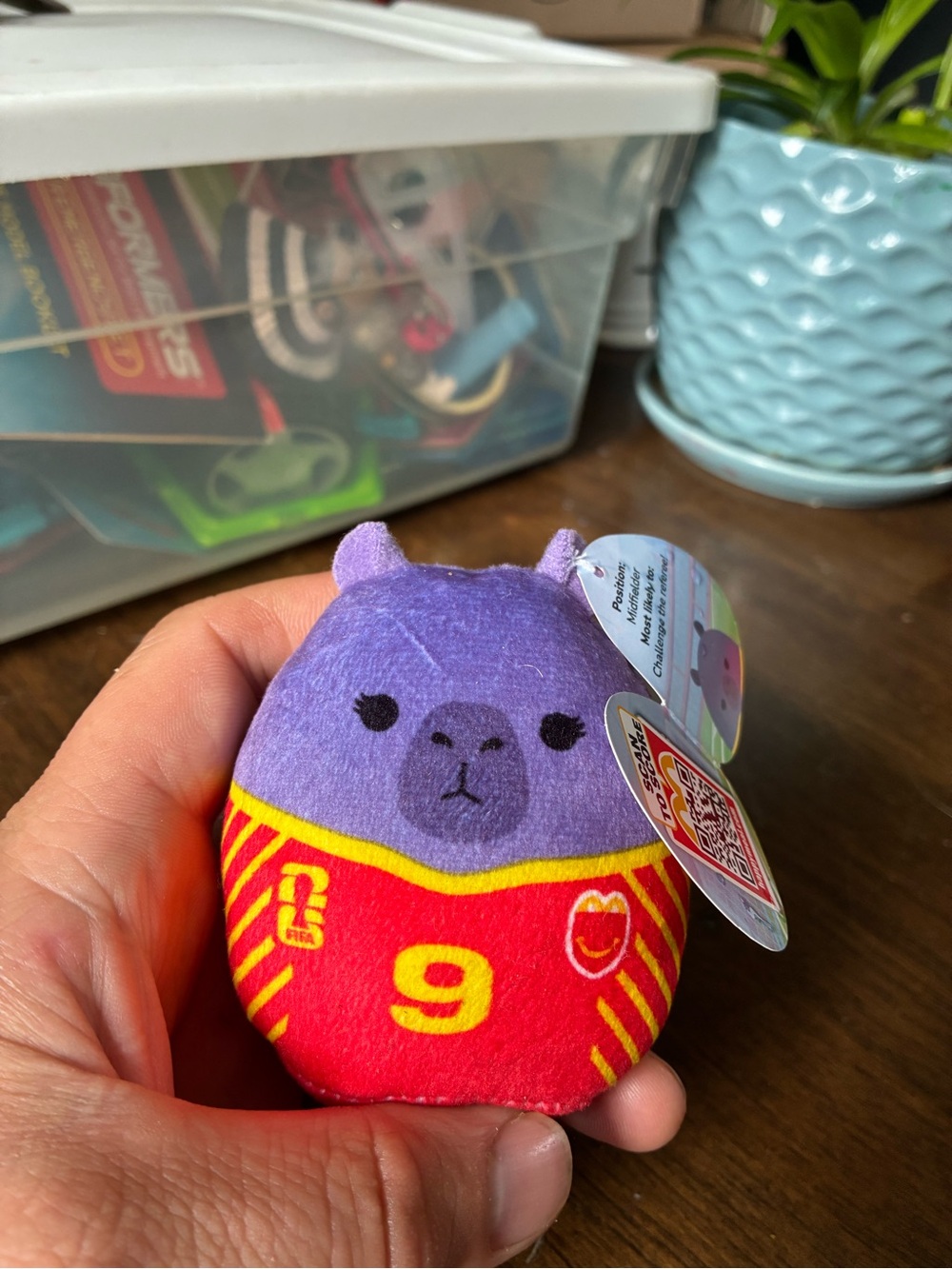Squishmallows Purple & Red 'Debra' Sports Bear Plush